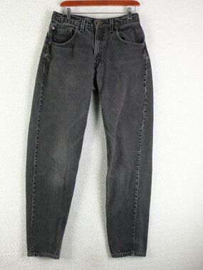 Vintage Levis 560 Jeans Mens 31X34 Black Loose Fit Tapered Leg Heavyweight 90s